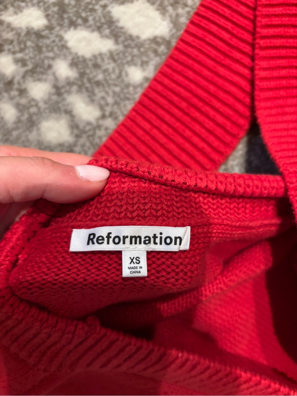 Reformation Vibrant Red Ribbed One-Shoulder Tank - Picture 2 of 2